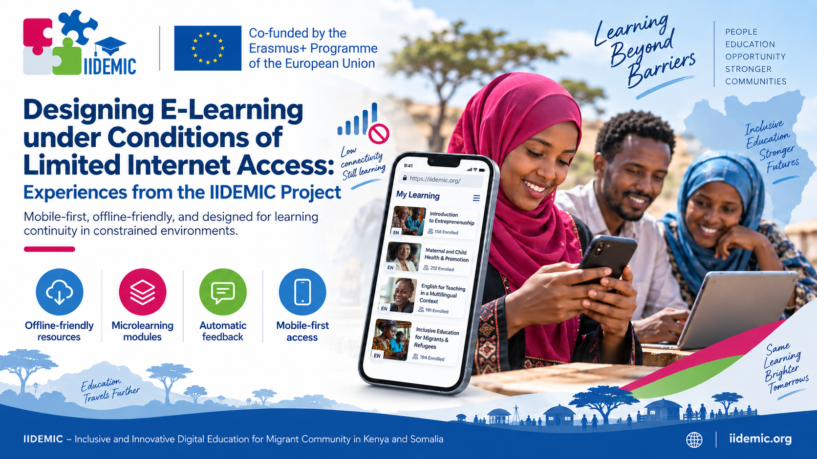 Designing E-Learning under Conditions of Limited Internet Access: Experiences from the IIDEMIC Project