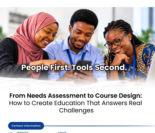 From Needs Assessment to Course Design: How to Create Education That Answers Real Challenges